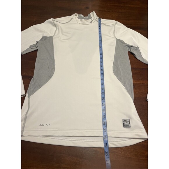 Nike Mens Pro Combat Dri Fit Crew Neck Long Sleeve Fitted Pullover Shirt Size M - Picture 6 of 13
